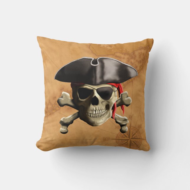 Coussin Crâne de pirate (Recto)