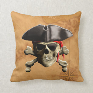 Coussin Crâne de pirate