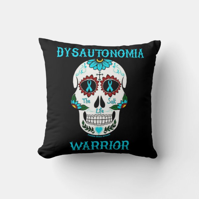 Coussin Crâne de sucre/Guerrier...Dysautonomia (Recto)
