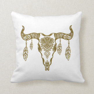 Coussin crane de taureau