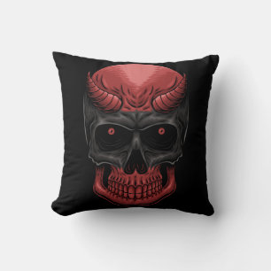 Coussin Crâne d'Halloween effrayant