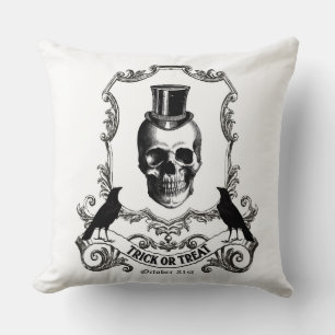 Coussin Crâne d'Halloween Vintage moderne
