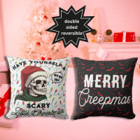Crâne drôle portant un chapeau de Père Noël Gothiq