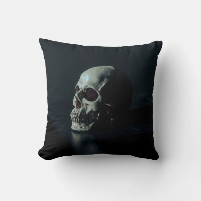 Coussin Crâne effrayant et terrifiant (Recto)