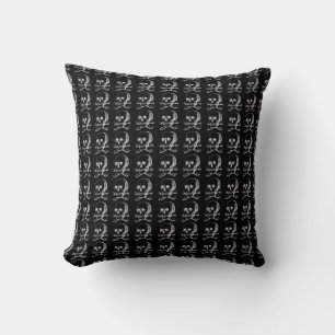 Coussin Crâne et os croisés