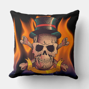 Coussin Crâne flamboyant