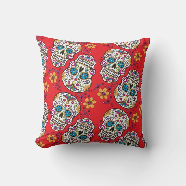 Coussin Crâne Halloween Red.png de sucre (Recto)