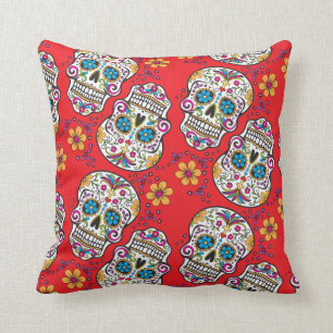 Coussin Crâne Halloween Red.png de sucre
