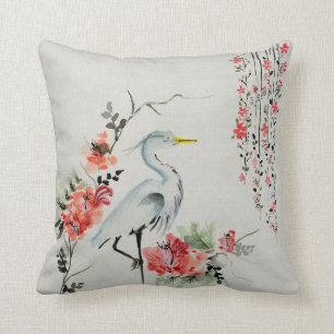 Coussin Crane japonaise