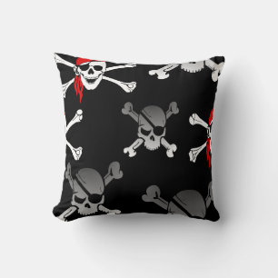 Coussin Crâne n Bones Party Pirate Jeu d'oreiller