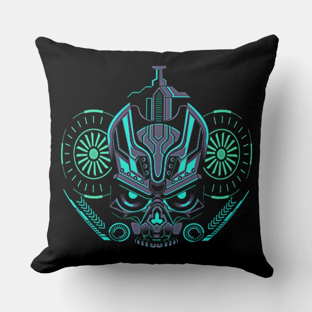Coussin Crâne Robo (Recto)