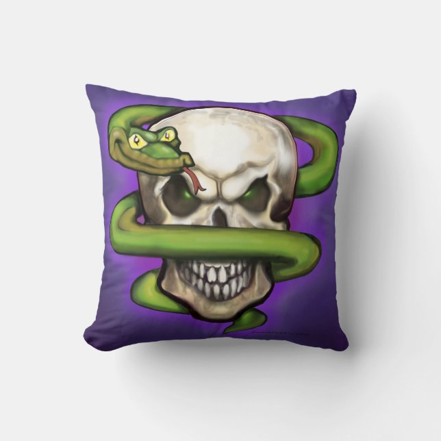 Coussin Crâne serpent (Recto)