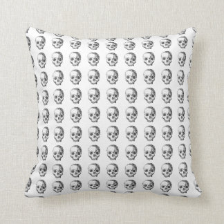 Coussin Crânes Jawless, modèle noir et blanc