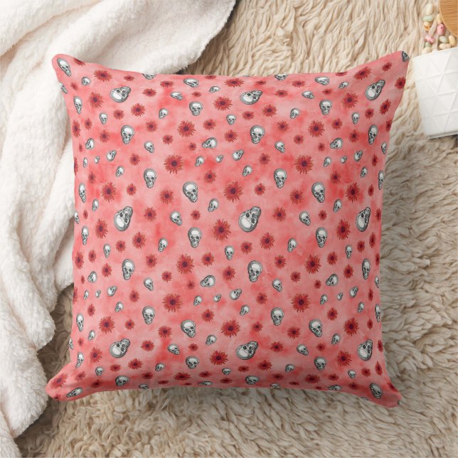 Coussin Crânes rouges et série Tournesol Conception 6  (Couverture)