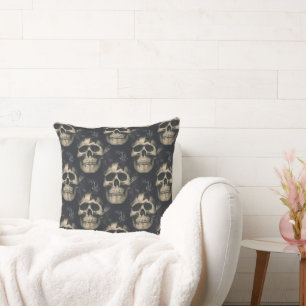 Coussin Crânes Sombres