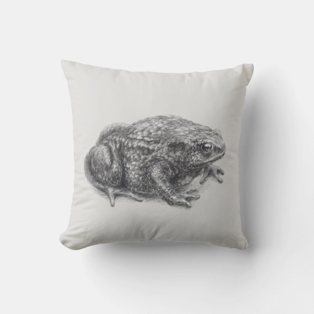 Coussin 'Crapaud commun (version sans nom) ' (Recto)