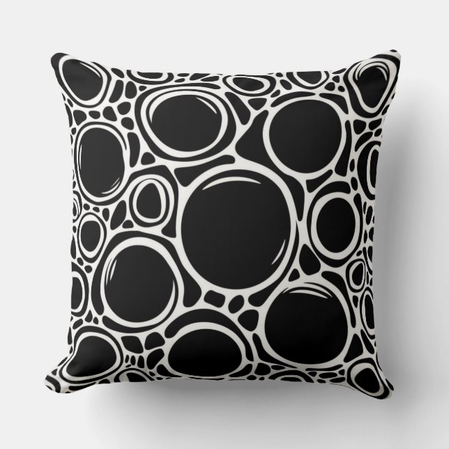 Coussin Cratères noirs (Recto)