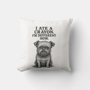 Coussin Crayon Chaos � Drôle de Mème de Chien Griffon de B