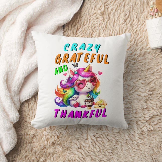 Coussin Crazy Grateful Et Merci (Couverture)