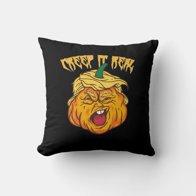 Coussin Crazy Halloween Citrouille Trumpkin costume (Recto)