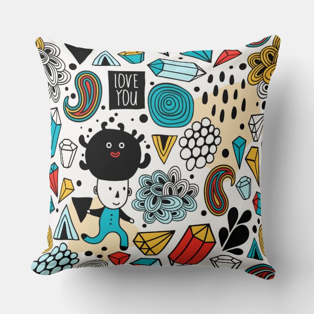 Coussin Crazy head (Recto)