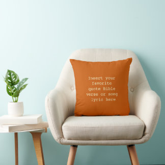 Coussin Create Your Own Quote Throw Pillow