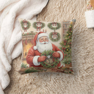 Coussin Créateur de couronne de l'atelier du Père Noël Per