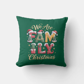 Coussin Créatif et amusant Noël en famille