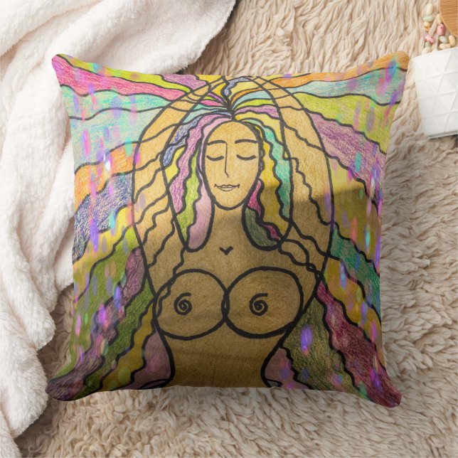 Coussin Création Art Moderne Peinture Faite à la Main  (Couverture)