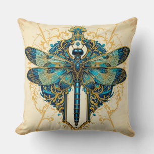 Coussin Création artistique d'une libellule complexe