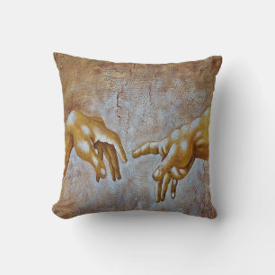 Coussin Création d'Adam Throw Pillow par Michel-Ange