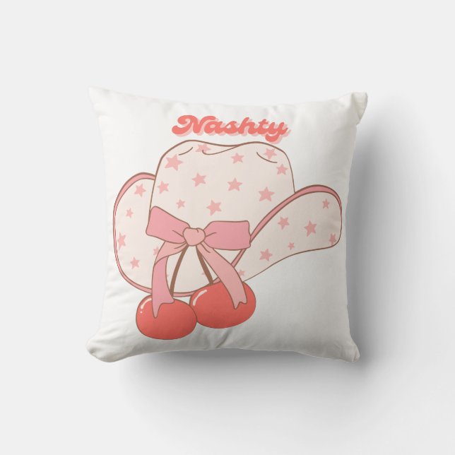 Coussin Création de chapeau de cowboy Nashty | Humour west (Recto)
