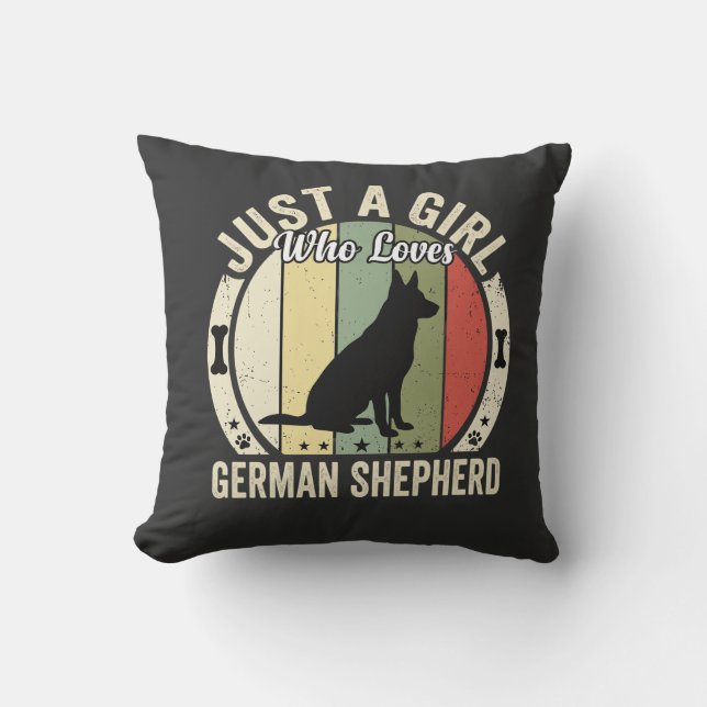 Coussin Création pour fille amoureuse de Berger Allemand ( (Recto)