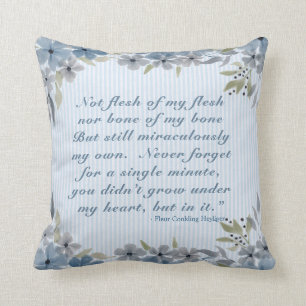 Coussin Créations d'adoption Poème Bleu Floral