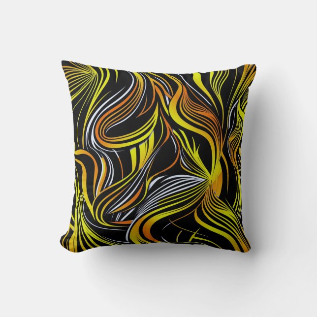 Coussin Creative Black and White Seamless Abstracts Thon (Recto)