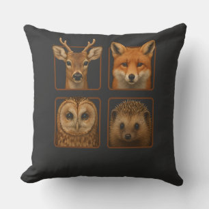 Coussin Créatures de la forêt Animaux de la forêt Cerf Ren
