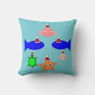 Coussin Créatures de la mer de Noël