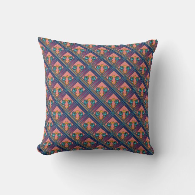 Coussin Créatures d'oiseaux Beaks croisés (Recto)