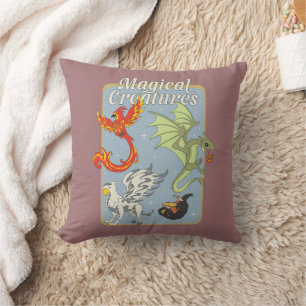 Coussin Créatures Magiques Graphisme Vintage
