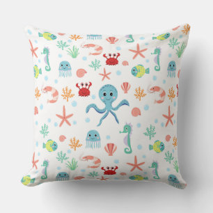 Coussin Créatures marines sous-marines fantaisistes