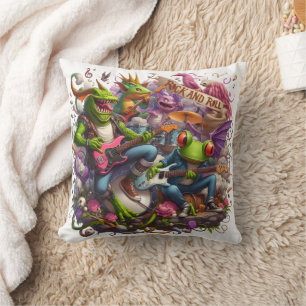 Coussin Créatures Rock Et Roll Se Produisant Ensemble