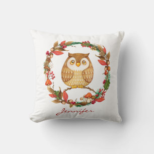 Coussin Crèche Automne Décor Cute Little Baby Owl Automne