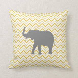 Coussin Crèche de bébé de conception de zigzag de jaune