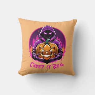 Coussin Creep it Real, Horreur Halloween illustration