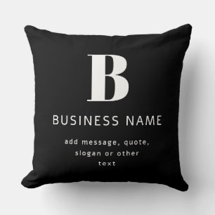 Coussin Créer un nom commercial, un monogramme et un texte