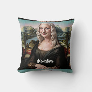 Coussin Créer un visage drôle personnalisé