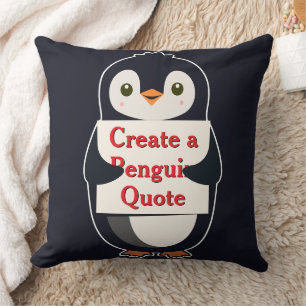 Coussin Créer une citation de pingouin