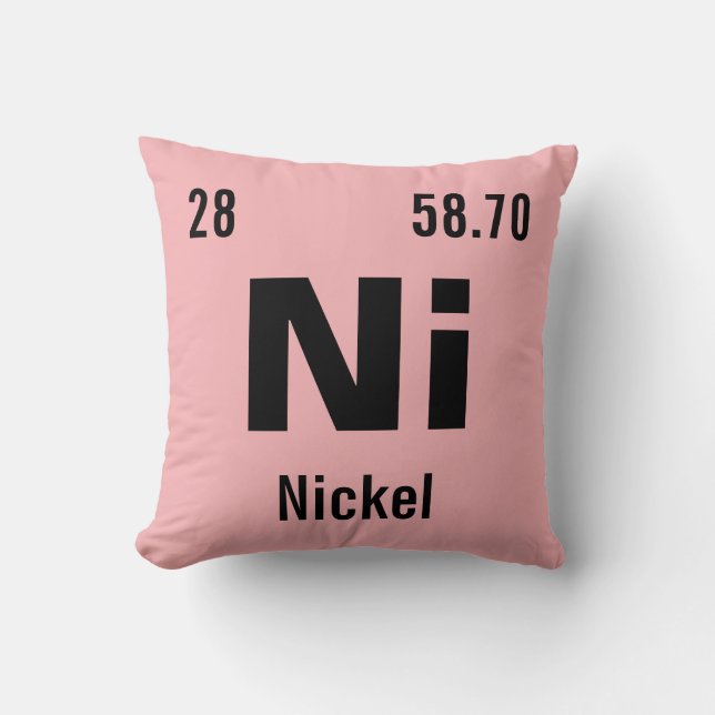 Coussin Créer votre propre élément de chimie (Recto)