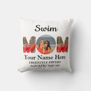Coussin Créer votre propre sport maman photo collage nage