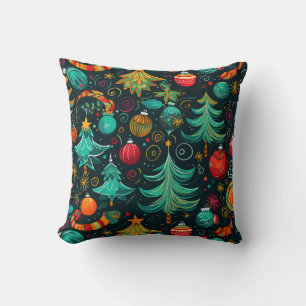 Coussin Créez vos propres arbres de Noël & Baubles